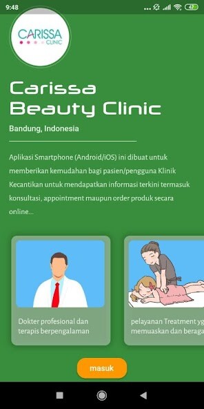 Run android online APK Carissa Beauty Clinic MobileApp from MyAndroid or emulate Carissa Beauty Clinic MobileApp using MyAndroid