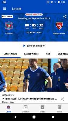 Emulate Android APK Carlisle United Official App
