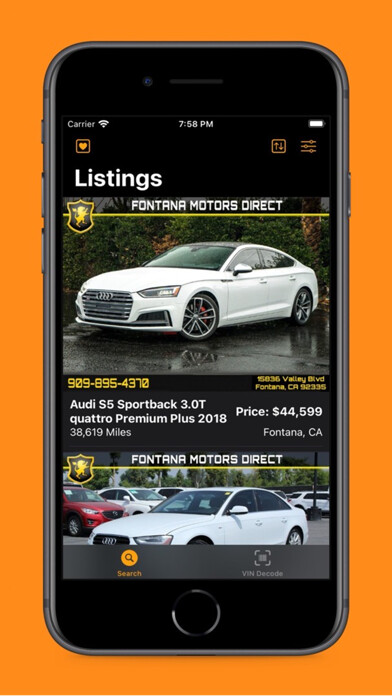 Emulate iPhone app CarMapso - New and Used Cars using MyAndroid