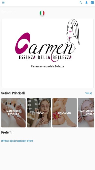 Emulate iPhone app Carmen essenza della Bellezza using MyAndroid Emulate iPhone app Carmen essenza della Bellezza using MyAndroid