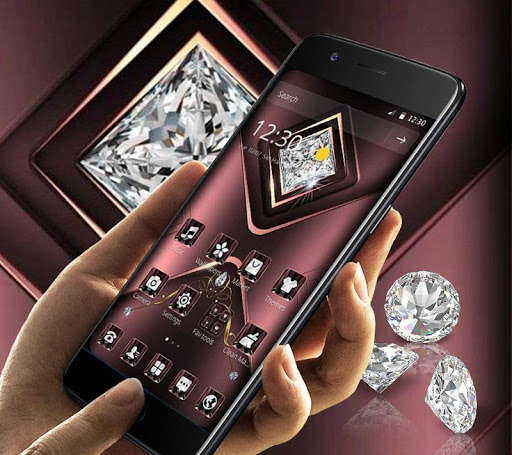 Emulate Android APK Carmine Velvet Glitter Diamond Theme