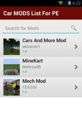 Emulate Android APK Car MODS List For PE Emulate Android APK Car MODS List For PE