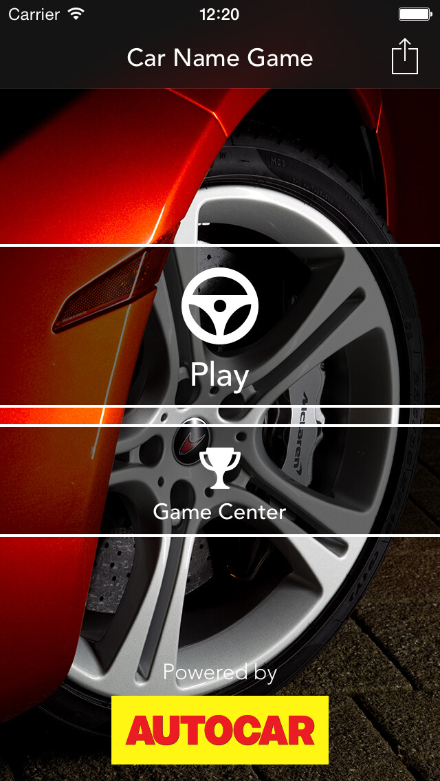 Emulate iPhone app Car Name Game by Autocar using MyAndroid Emulate iPhone app Car Name Game by Autocar using MyAndroid