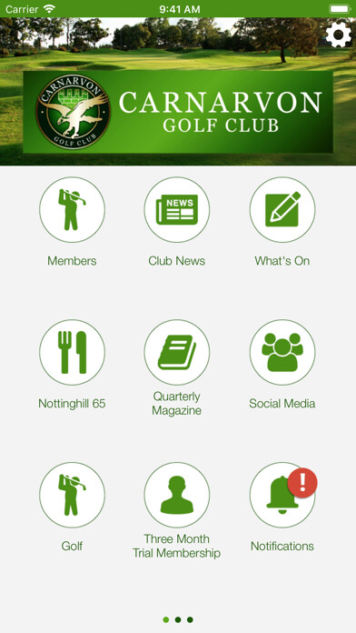 Emulate iPhone app Carnarvon Golf Club using MyAndroid