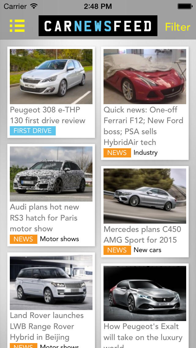 Emulate iPhone app Car News Feed by Autocar using MyAndroid Emulate iPhone app Car News Feed by Autocar using MyAndroid