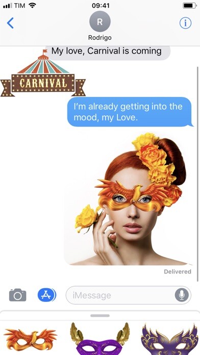 Emulate iPhone app Carnival Party - Stickers using MyAndroid Emulate iPhone app Carnival Party - Stickers using MyAndroid