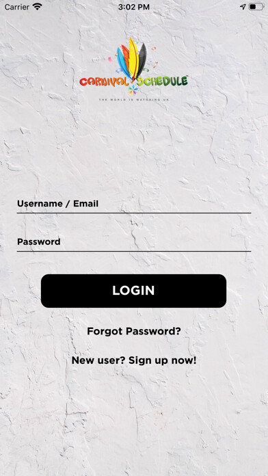 Emulate iPhone app Carnival Schedule using MyAndroid