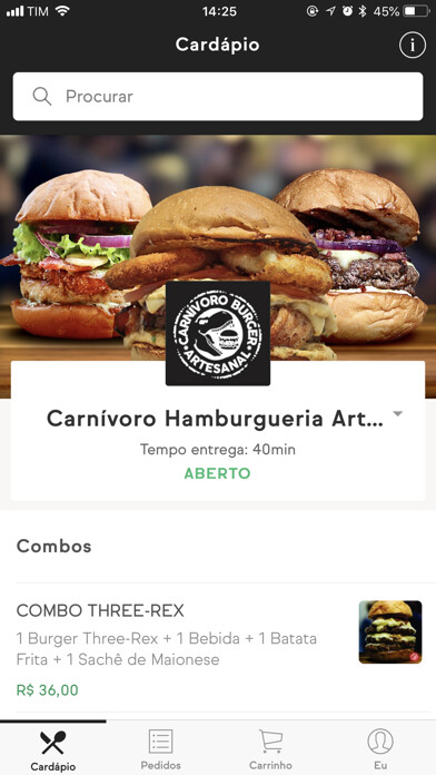 Emulate iPhone app Carnívoro Burger using MyAndroid Emulate iPhone app Carnívoro Burger using MyAndroid