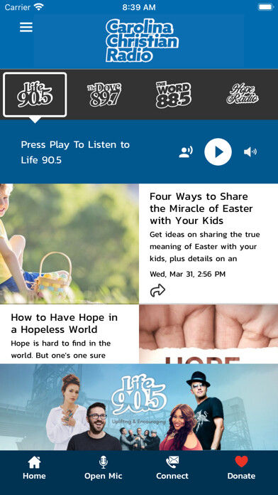 Emulate iPhone app Carolina Christian Radio using MyAndroid Emulate iPhone app Carolina Christian Radio using MyAndroid