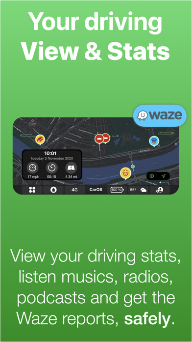 Emulate iPhone app CarOS · Smart Dashboard using MyAndroid