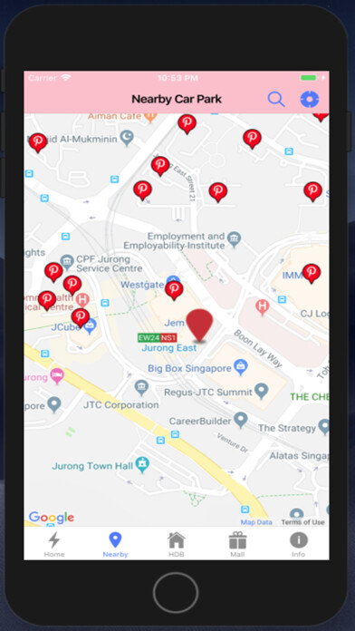 Emulate iPhone app CarParkSG using MyAndroid