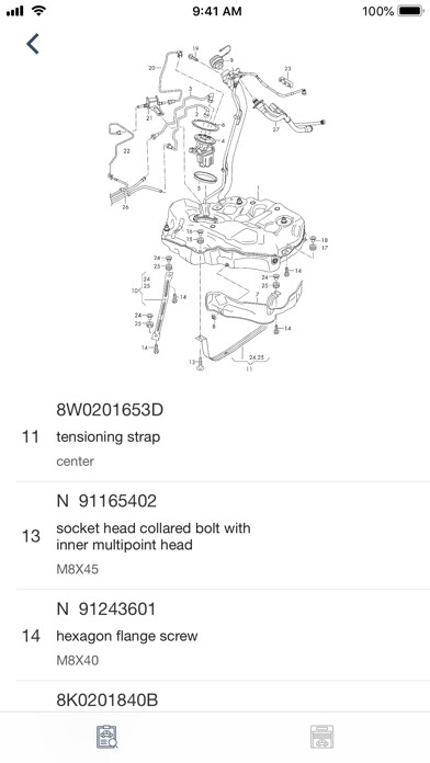 Emulate iPhone app Car parts for Audi - diagrams using MyAndroid Emulate iPhone app Car parts for Audi - diagrams using MyAndroid