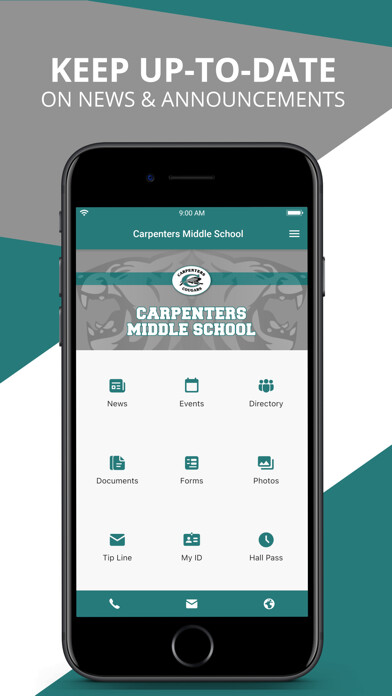 Emulate iPhone app Carpenters Middle School using MyAndroid