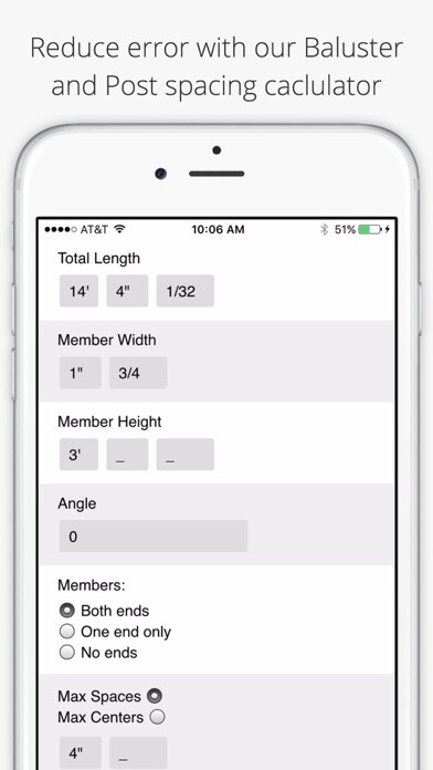 Emulate iPhone app Carpenter Tools - Post Spacing Calculator using MyAndroid Emulate iPhone app Carpenter Tools - Post Spacing Calculator using MyAndroid