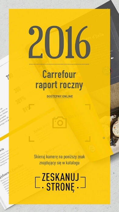 Emulate iPhone app Carrefour 2016 - raport roczny using MyAndroid