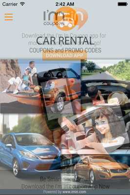 Emulate Android APK Car Rental Coupons - Im In!