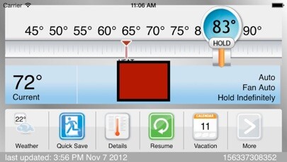 Emulate iPhone app Carrier Wi-Fi Thermostat using MyAndroid