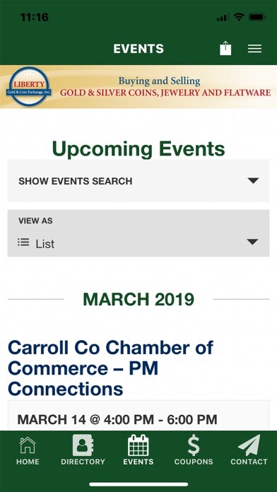 Emulate iPhone app Carroll County Chamber App using MyAndroid Emulate iPhone app Carroll County Chamber App using MyAndroid