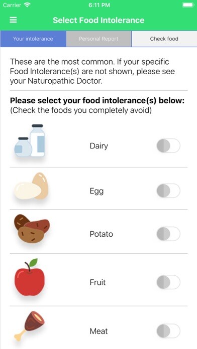 Emulate iPhone app Carroll Food Intolerance using MyAndroid Emulate iPhone app Carroll Food Intolerance using MyAndroid