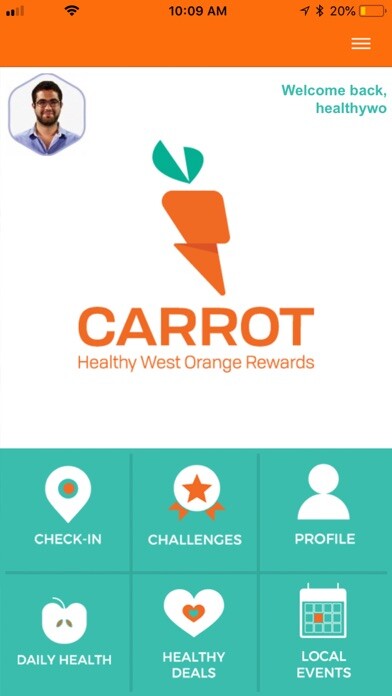 Emulate iPhone app Carrot - Healthy West Orange using MyAndroid