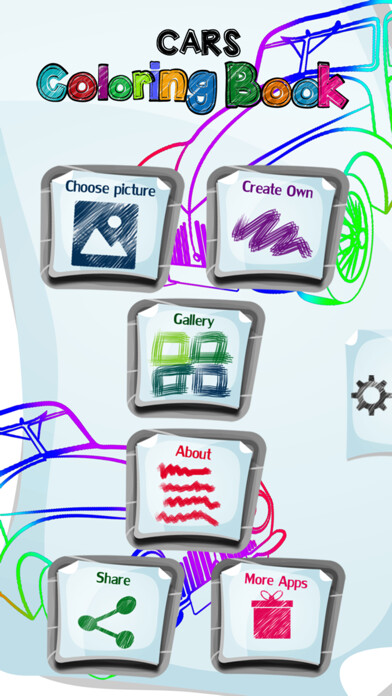 Emulate iPhone app Cars Coloring Book App using MyAndroid Emulate iPhone app Cars Coloring Book App using MyAndroid