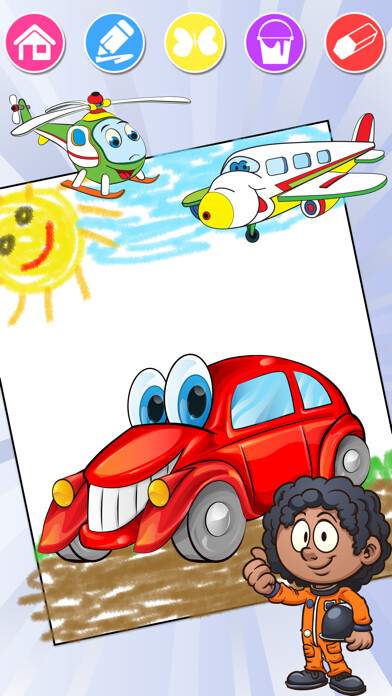 Emulate iPhone app Cars Coloring Pages & Race using MyAndroid