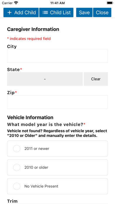 Emulate iPhone app Car Seat Check Form using MyAndroid Emulate iPhone app Car Seat Check Form using MyAndroid