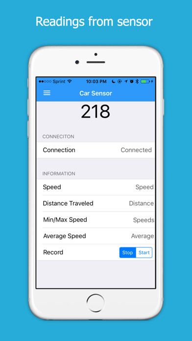 Emulate iPhone app Car Sensor using MyAndroid
