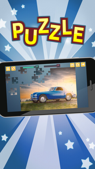 Emulate iPhone app Cars Jigsaw Puzzles using MyAndroid
