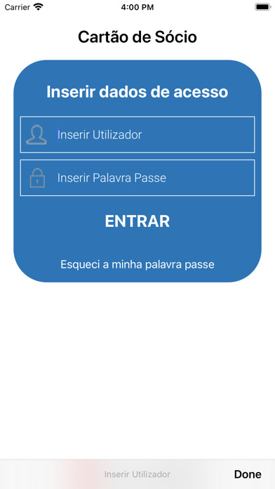 Emulate iPhone app Cartao Socio using MyAndroid
