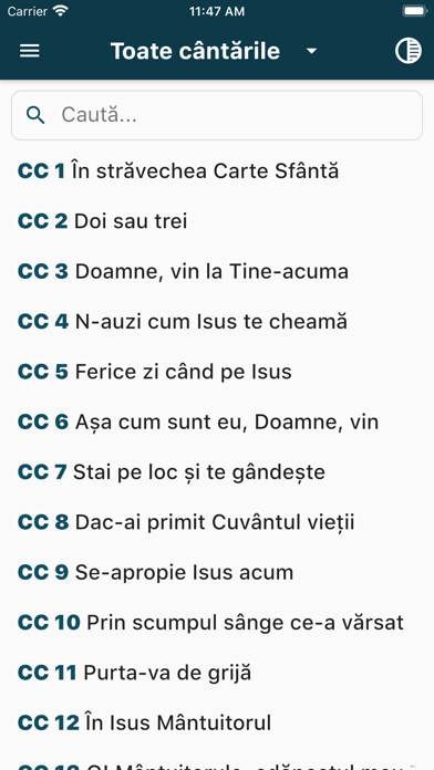 Emulate iPhone app Carte Cantari Carol using MyAndroid