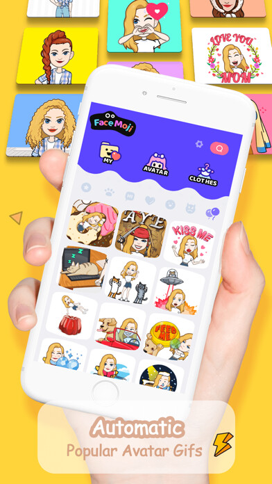 Emulate iPhone app Cartoon Avatar Stickers using MyAndroid