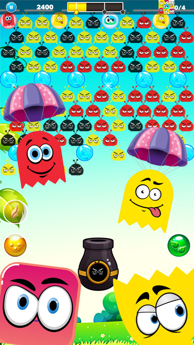 Emulate iPhone app Cartoon Bubble Pop Friend Kids using MyAndroid