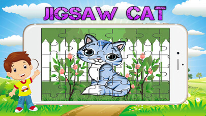 Emulate iPhone app Cartoon Cats Huge Jigsaw Puzzle using MyAndroid