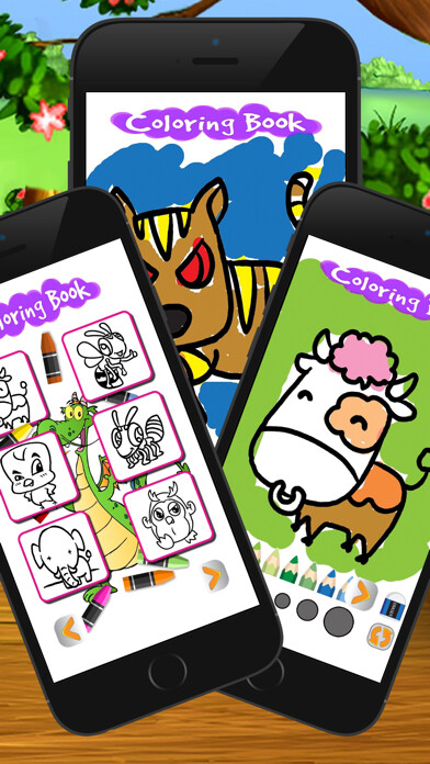 Emulate iPhone app cartoon coloring page art game for kid using MyAndroid Emulate iPhone app cartoon coloring page art game for kid using MyAndroid