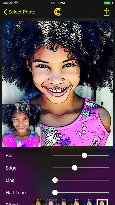 Emulate iPhone app Cartoonize - Cartoon Photo Fx using MyAndroid