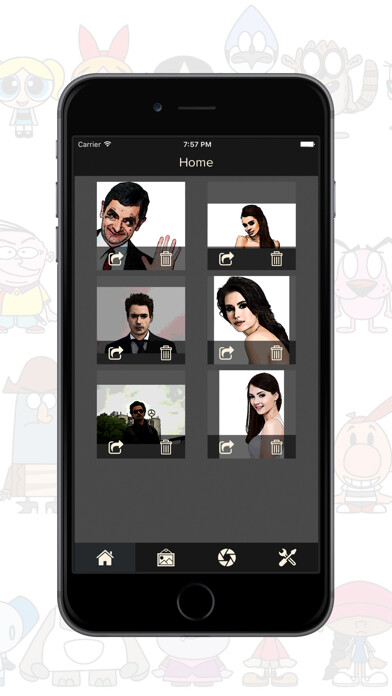 Emulate iPhone app Cartoonize - Cartoon sketch creator using MyAndroid