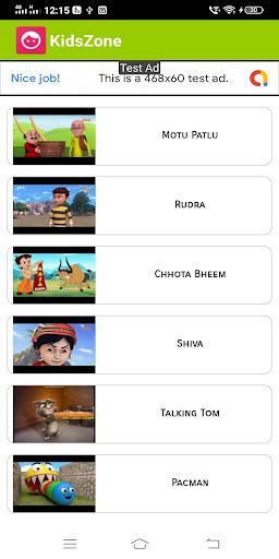 Run android online APK Cartoon Videos App-KidsZone from MyAndroid or emulate Cartoon Videos App-KidsZone using MyAndroid
