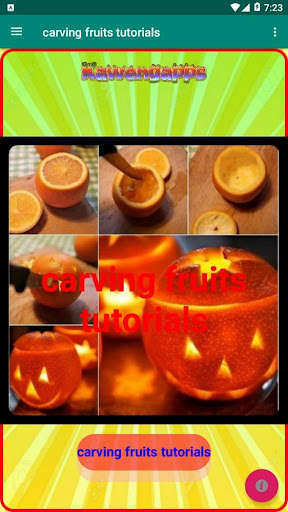 Run android online APK carving fruits tutorials from MyAndroid or emulate carving fruits tutorials using MyAndroid
