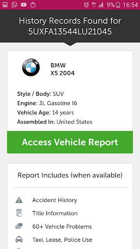 Run android online APK car VIN Number lookup from MyAndroid or emulate car VIN Number lookup using MyAndroid