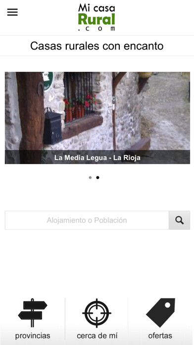 Emulate iPhone app Casas Rurales con Encanto using MyAndroid
