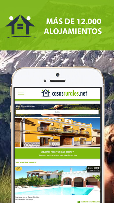 Emulate iPhone app CasasRurales.net using MyAndroid