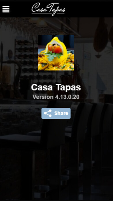 Emulate iPhone app Casa Tapas App using MyAndroid