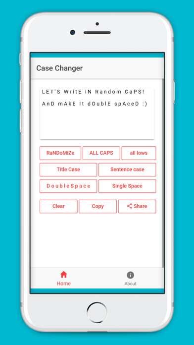Emulate iPhone app Case Changer Random Caps using MyAndroid Emulate iPhone app Case Changer Random Caps using MyAndroid