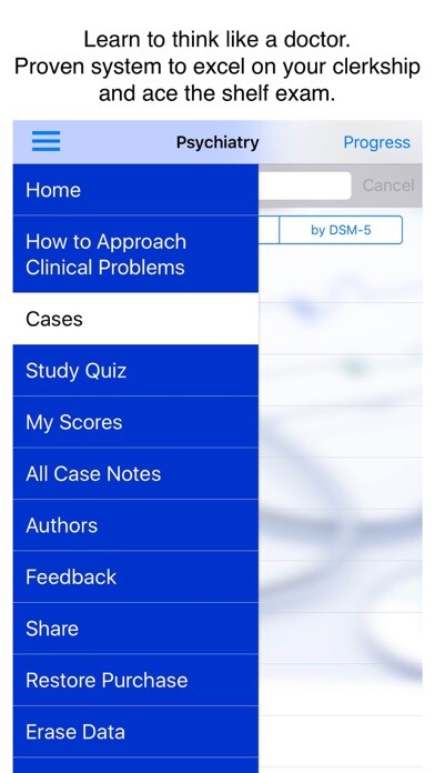 Emulate iPhone app Case Files Psychiatry, 6e using MyAndroid Emulate iPhone app Case Files Psychiatry, 6e using MyAndroid