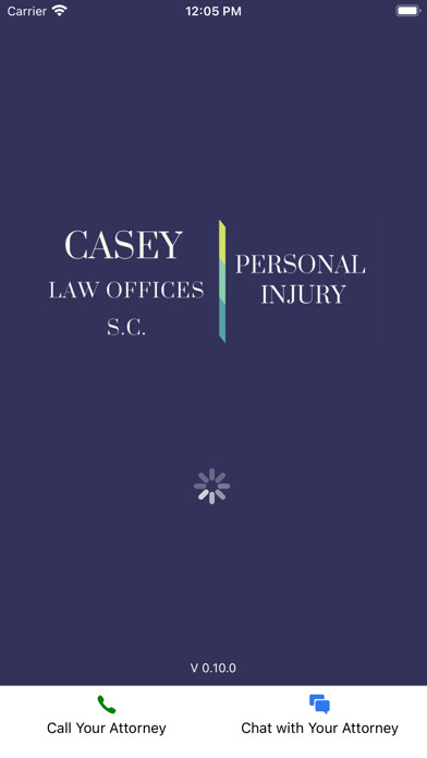 Emulate iPhone app Casey Law Offices using MyAndroid