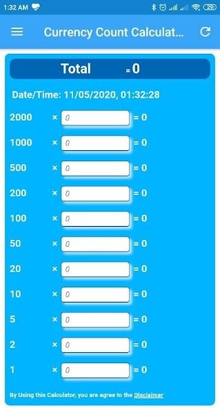 Run android online APK Cash Currency Count Calculator from MyAndroid or emulate Cash Currency Count Calculator using MyAndroid