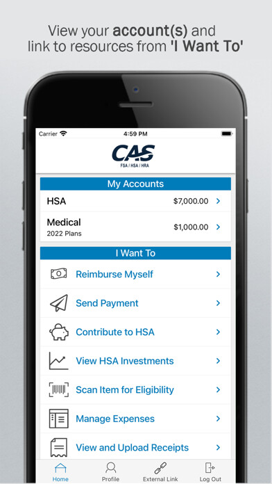 Emulate iPhone app CAS HRA/HSA/FSA using MyAndroid Emulate iPhone app CAS HRA/HSA/FSA using MyAndroid