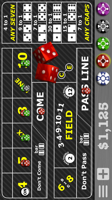 Emulate iPhone app Casino Craps Pro 3D using MyAndroid