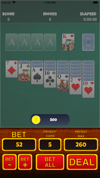 Emulate iPhone app Casino Solitaire $ using MyAndroid